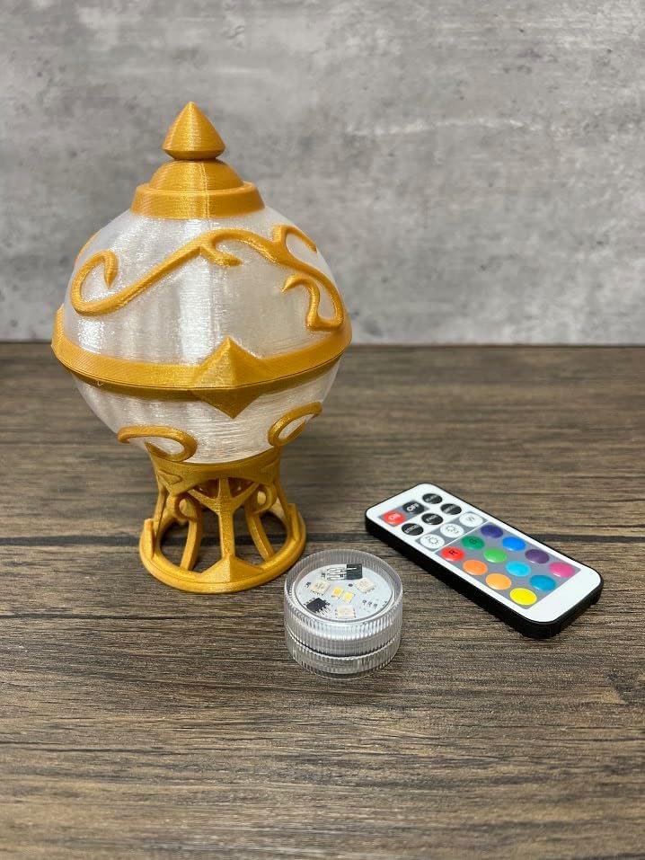 MunnyGrubbers - Pal Sphere with LED Lights and Stand - Pal World Style Decor - Palsphere - No Paint Odorless - Plastic Orb - Desk Decor - Novelty Gift - (PWPS-LED)