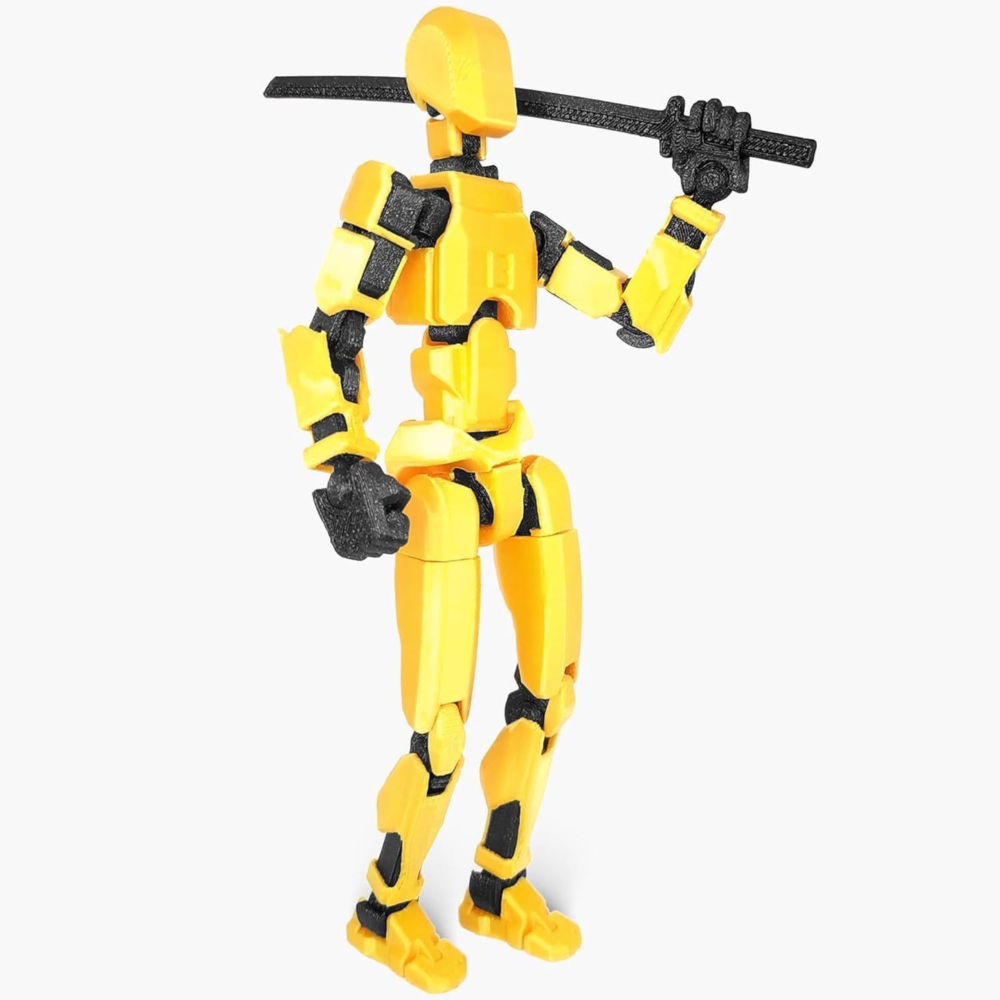 Titan 13 Action Figure, T13 Action Figures 3D Printed Multi-Jointed Movable, Nova 13 Action Figure Lucky 13 Action Figure Dummy 13 Action Figure, Game Gifts Valentines Gifts (Yellow)