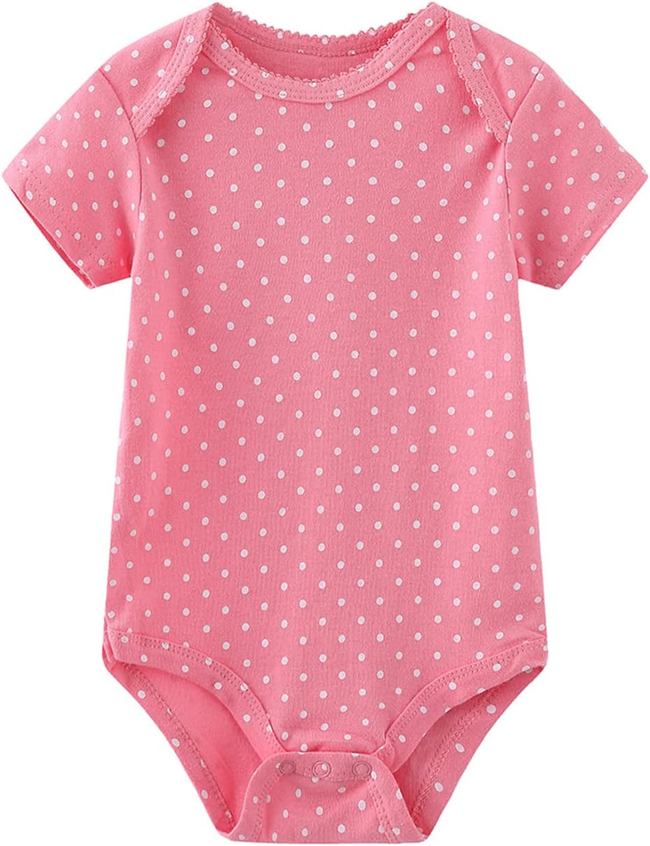 Baby Bodysuit Short Sleeve one-Piece Newborn Baby Clothes for Baby Boy and Girls