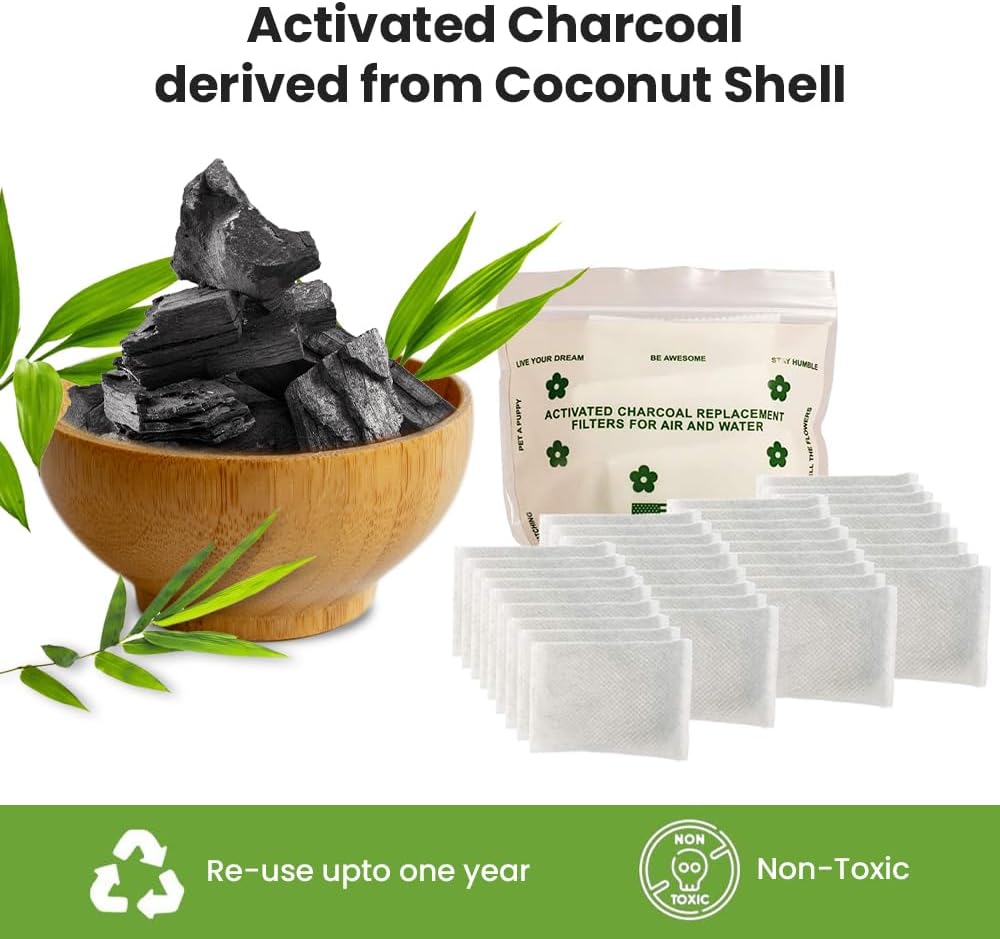 Green Piece® All-Natural Baby Diaper Pail Deodorizer - Pack of 36 - Activated Charcoal - Compatible with Diaper Pails, Shoe Closets - Made by Green Piece Mfg