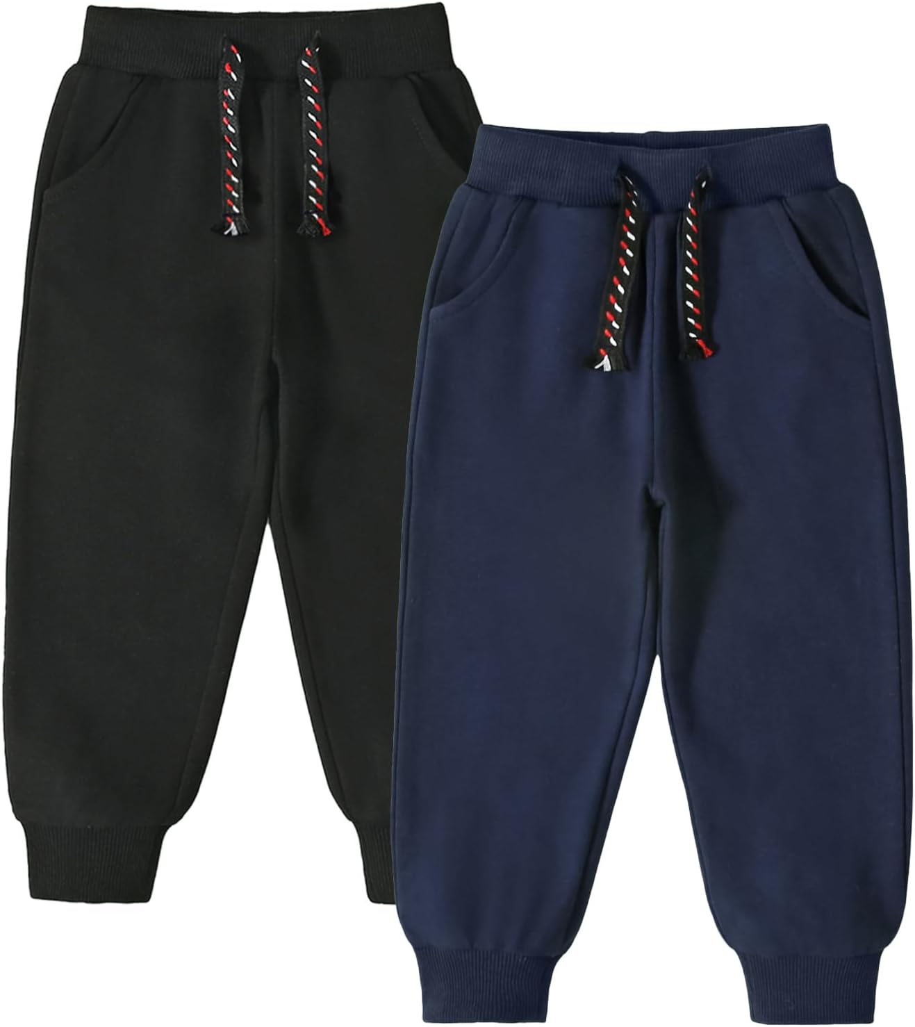 Bumeex Baby and Toddler Boys' 2-Pack Pull on French Terry Pants 1-7Y