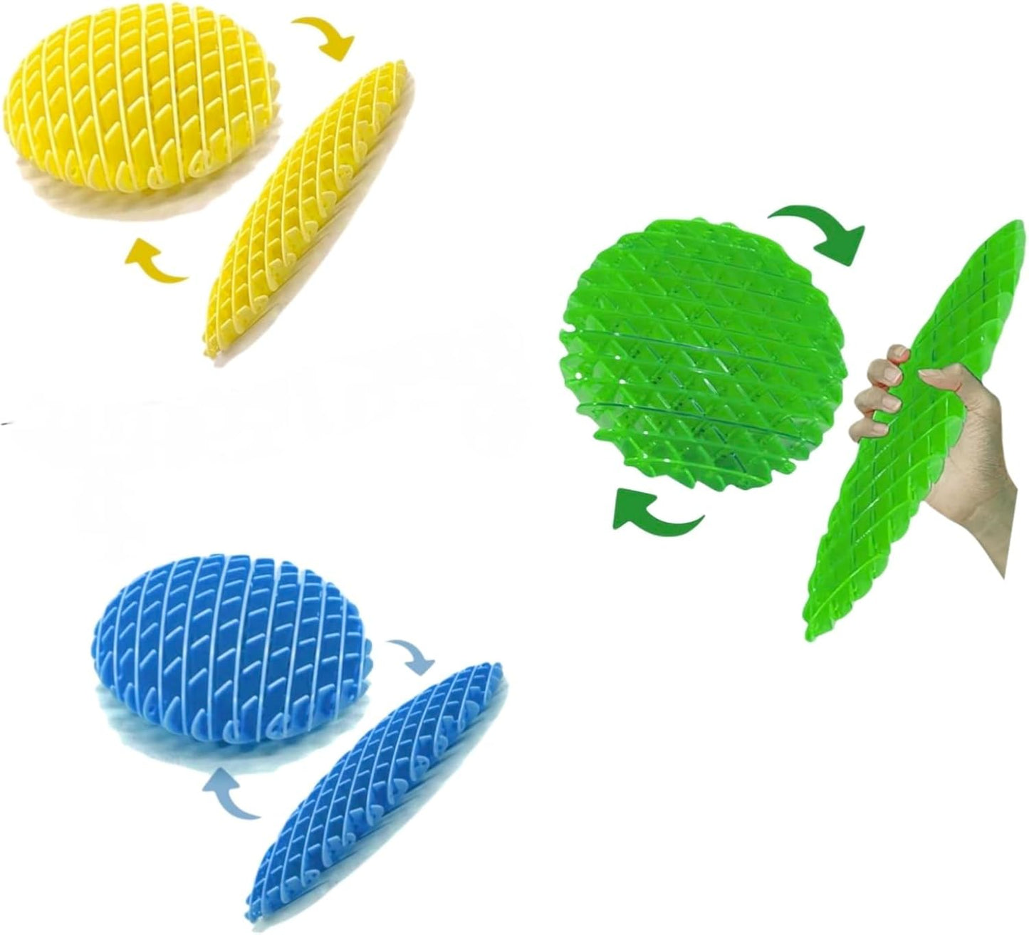 Fidget Toys ， Fidget Worm Toy,Stress Relief Fidget Toys for Kids&Adults,Elastic Mesh Toys,Sensory Slug Fidget Toy,Resistance Fidget Toys,Anxiety Relief Toys (3-Colors)