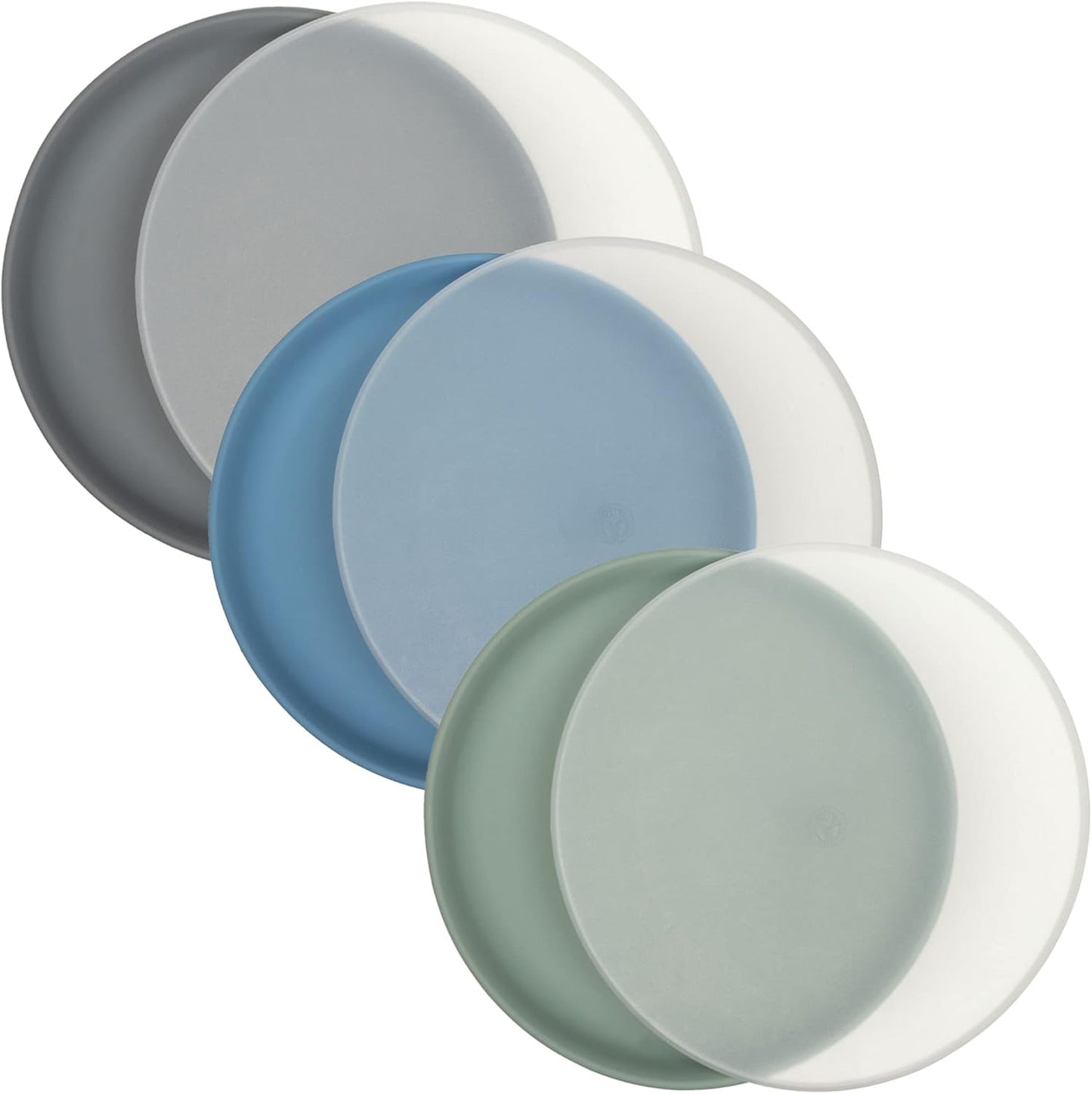 WeeSprout Baby & Toddler Non-Suction Plates with Lids, 100% Food Grade Silicone Plates, Premium Hard Plastic Lids, Unbreakable Design, Microwave & Dishwasher Safe, 3 Pack