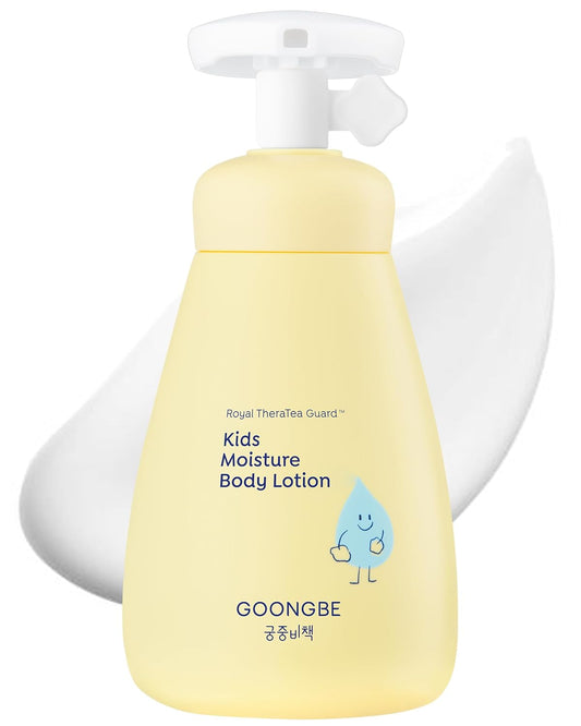 Kids' Moisture Body Lotion - Korean Kids Daily Body Moisturizer - Long Lasting 24hr Hydrating Cream Type Lotion with Cica and Squalane - Allergen Free Scent, 8.45 fl.oz.
