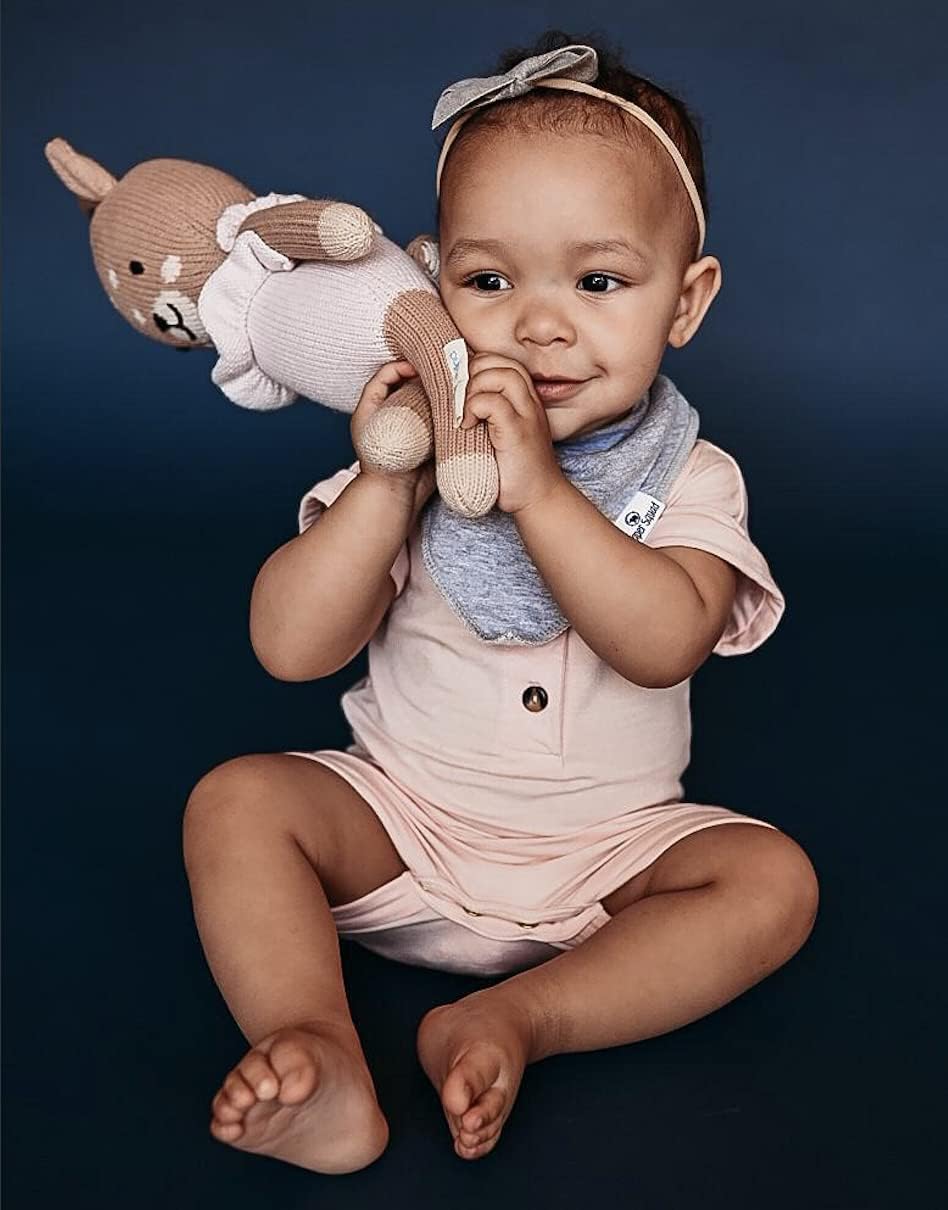 DiaperSquad's Baby Bibs for Drooling and Teething, Bibs for Boys, Baby Girl - Solid Cotton Baby Drool Bibs