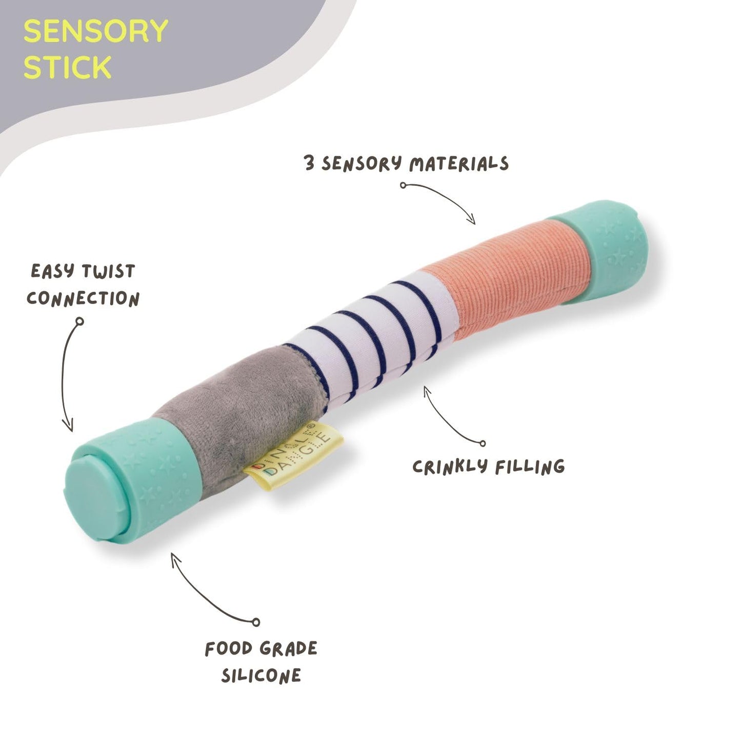 DINGLE DANGLE - Travel Mobile - Lightweight, Portable Baby Mobile - Keeping Baby Happy at Home or on the Go! Newborn Essentials Must Haves - Great Baby Registry or Shower Gift - Featured on Shark Tank