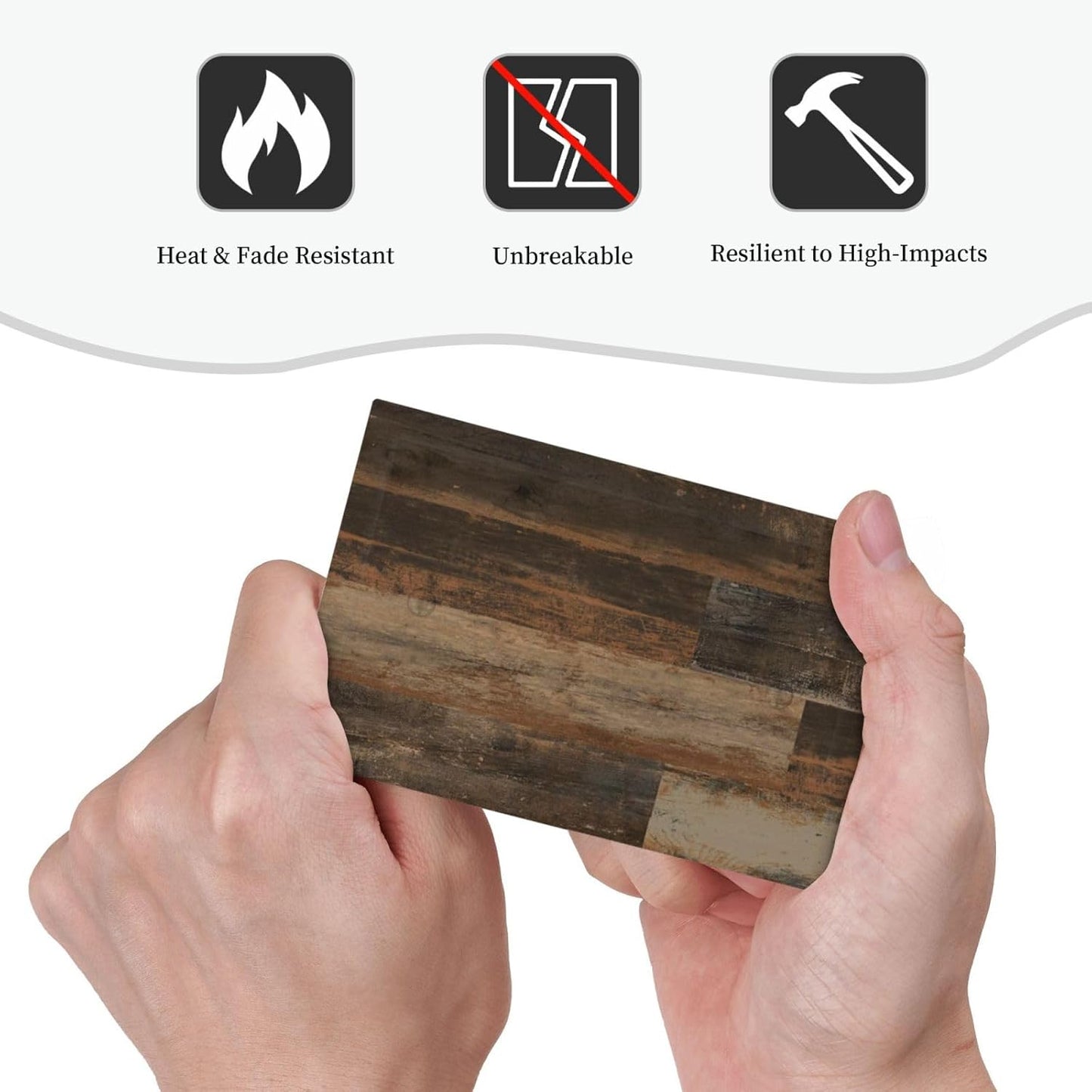 Rustic Brown Wood Grain Dark Oak Light Switch Cover Plate 1 Gang No Device Blank Electrical Wall Plates Faceplate Decorative Switch Plate for Farmhouse Home Decor