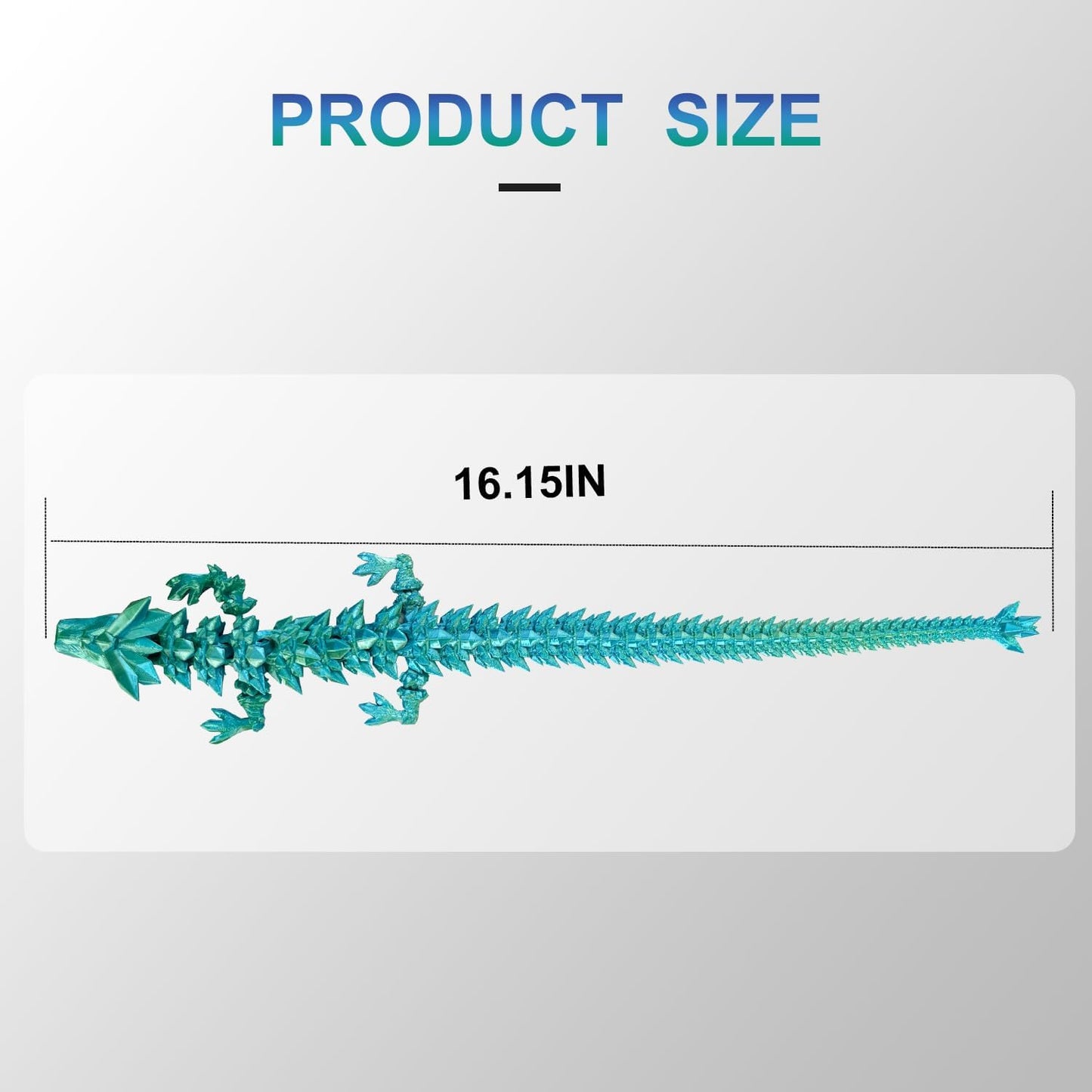 3D Printed Dragon with Dragon Egg 16.5'' Articulated Dragon Crystal Dragon Fidget Dragon Egg Toys Executive Desk Toys (Green Purple Copper, Dragon & Egg)