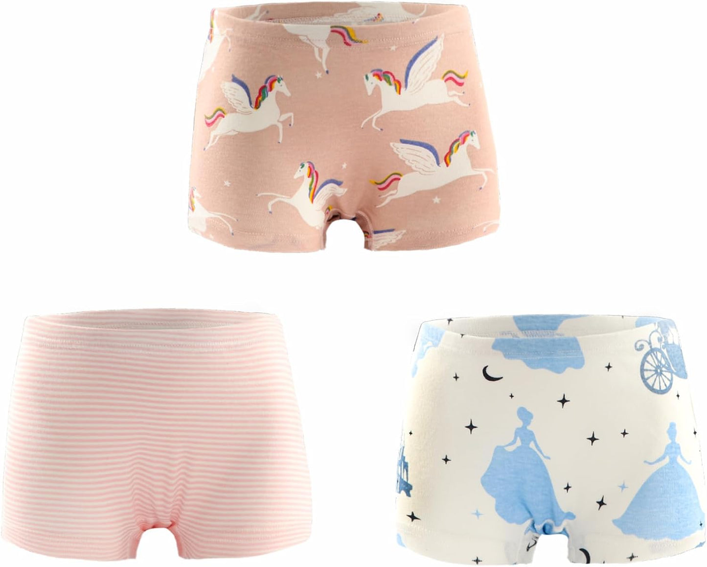 CHUNG Toddler Little Girls Kids Briefs Panties Soft Cotton Boyshort Underwear Pack Big Girl Daily Cute Pattern