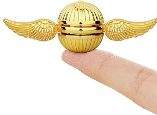 Gold Fidget Spinner Magic Orb Anxiety Toys Stress Relief Reducer Spin Fidgets Hand Bearing Tri Spinner Finger Spinners Toy Focus Fidgeting Restless Novelty Gift for Adults Kids