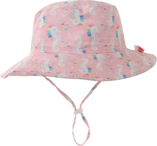 Home Prefer UPF50+ Wide Brim Sun Hat Boys Girls Sun Protection Hat Zoo Beach Swim Safari Bucket Hat for Baby Toddler Kid