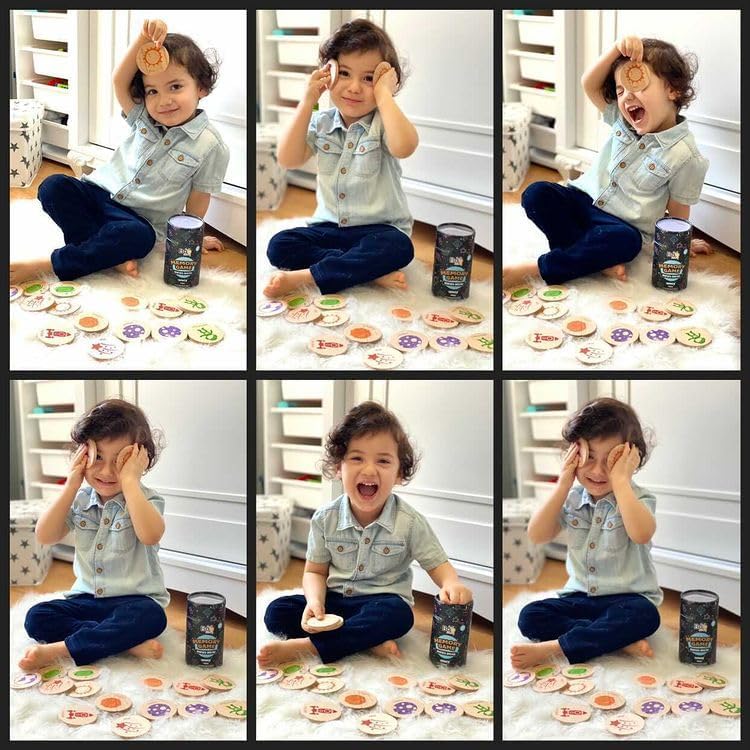 bee smart Wooden Memory Game - Matching Memory Game for Kids 3 and Up, 16Pcs | Educational Toy for Preschool Toddlers Board Games (Dinosaurs)