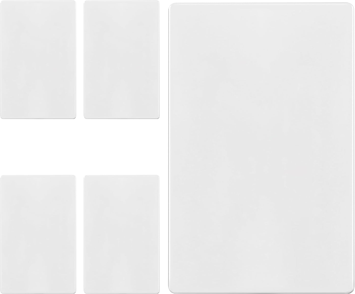 TG Mid-Size Screwless Blank Wall Plate, Child Safe Blank Device Outlet Cover, Medium Size 1-Gang 4.88" H x 3.11" L, Polycarbonate Thermoplastic, UL Listed, SP-MB1-W5P, White (5 Pack)