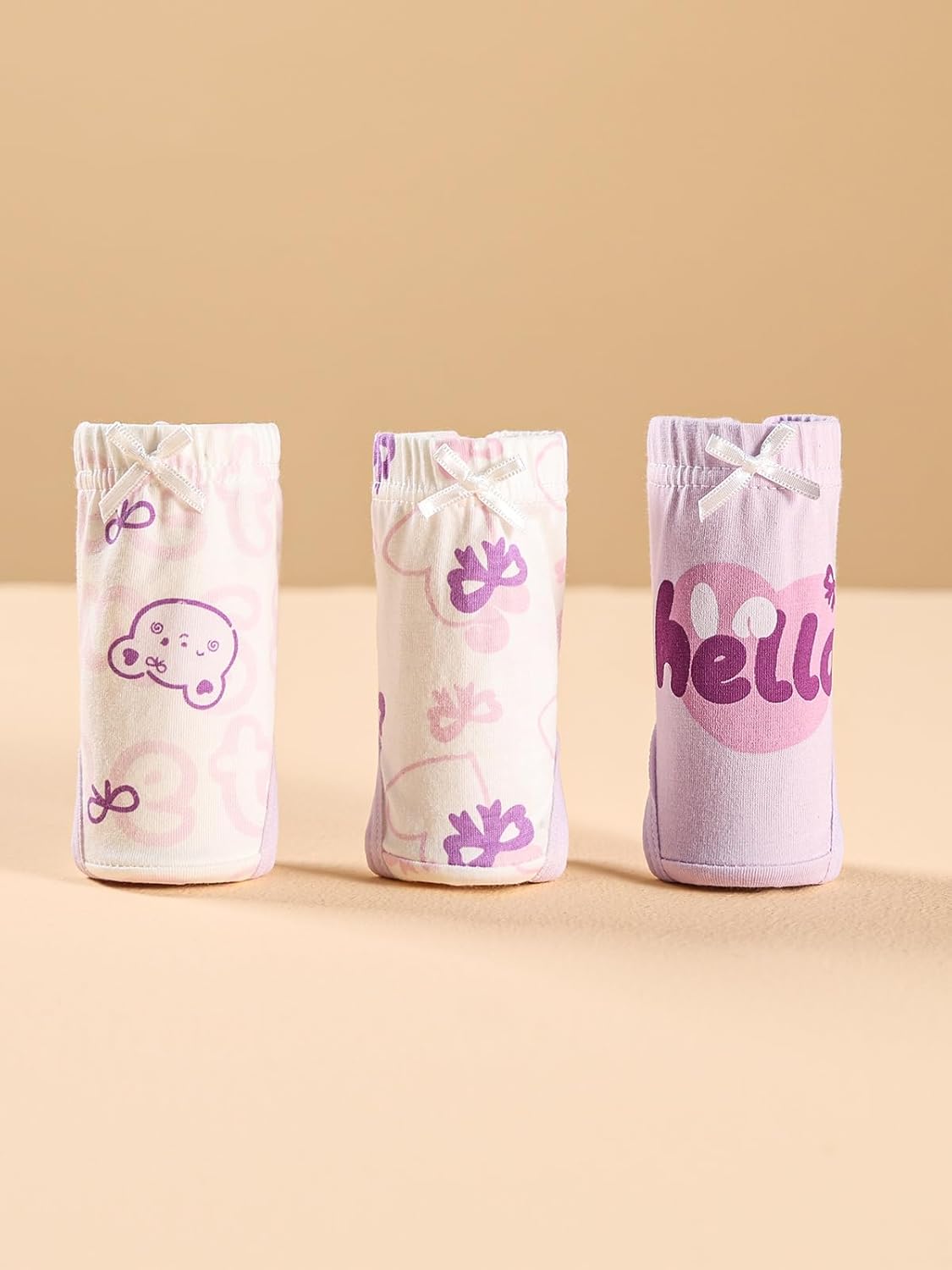 Haloumoning Girls Underwear Soft Cotton Underwear Toddler Girls Briefs Kids Comfy Panties,4-pack