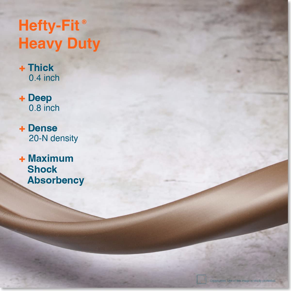 Roving Cove HeftyFit Edge Protector for Baby Proofing (12ft Large Edge Only), Heavy-Duty Soft Rubber Foam Furniture Edge Bumper Guard, Desk Edge Cushion, Wall Corner Covers, 3M Adhesive, Coffee Brown