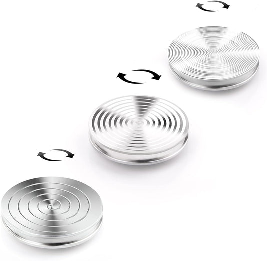 TOMAZON Kinetic Desk Spinning Toy, Stainless Steel Rotating Motion Coin, Optical Illusion Spinning Top for Office Anxiety Stress Relief, Portable ADHD Little Fidget Toys Gift for Adults & Kids(3 Pack)