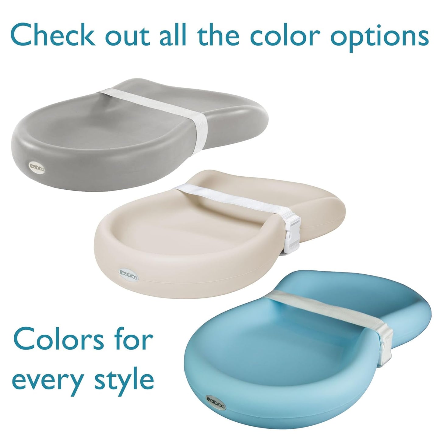 Keekaroo Peanut Changer Grey – The Original Made in USA Easy-to-Clean Changing pad and The only Shell Over Foam, Fully Water Repellant