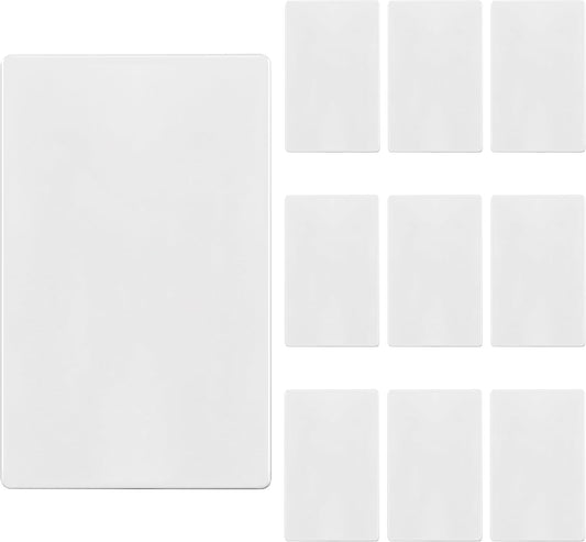 TG Mid-Size Screwless Blank Wall Plate, Child Safe Blank Device Outlet Cover, Medium Size 1-Gang 4.88" H x 3.11" L, Polycarbonate Thermoplastic, UL Listed, SP-MB1-W10P, White (10 Pack)