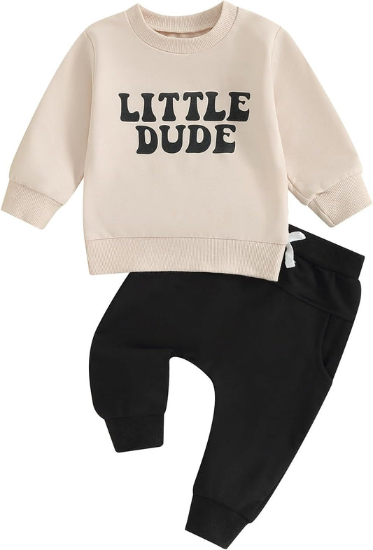 Baby Boy Clothes Fall 6 12 18 24 Months Football Long Sleeve Pullover Tops & Pant Sets Toddler Winter Outfits