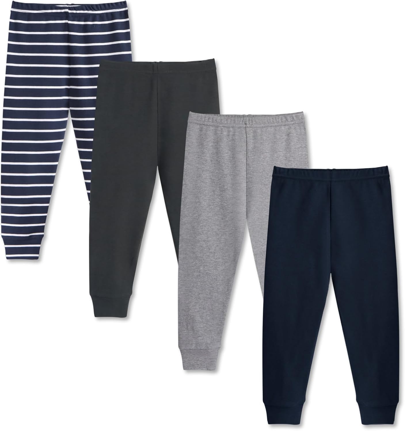 GLASH Kids Baby and Toddler Boys Cotton Pants, 4 Pack 2T-6Y Joggers Sweatpants for Boys