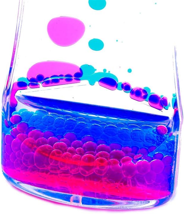 YUE Action Liquid Timer 2 Pack/Liquid Motion Bubbler Timer for Caliming Sensory Toys, Autism Toys,Fidget Toy, Children Activity, Desk Toys,Novelty Gifts,Holiday Stocking Stuffers (Blue+Orange Set)