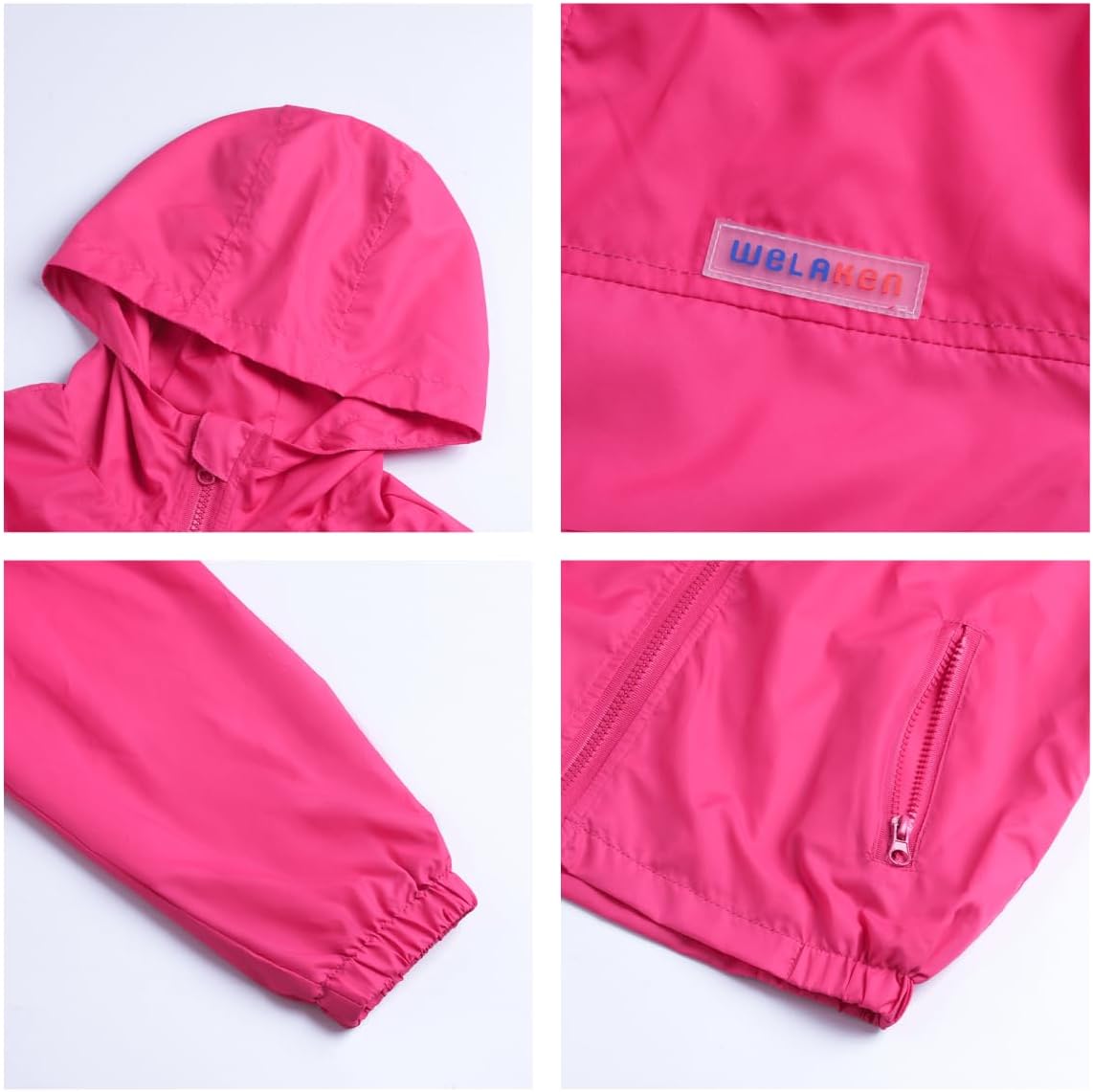 WELAKEN Lightweight Jacket for Girls Kids & Toddler II Girls' Print Water-Resistant Jacket