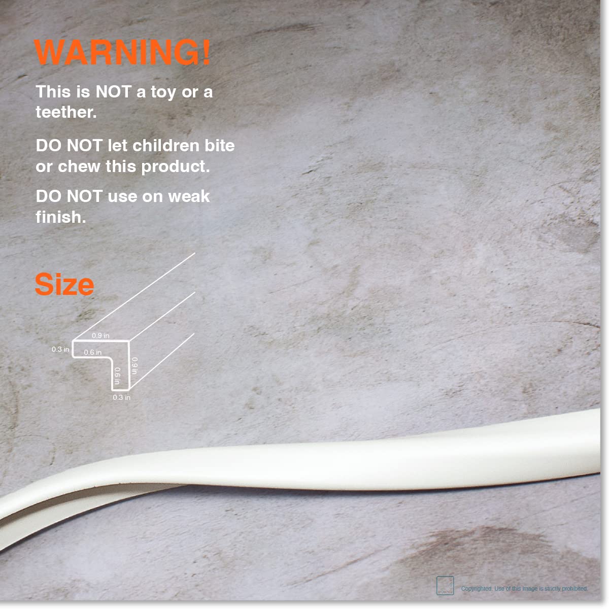 Roving Cove Slim-Fit Edge Protector for Baby Proofing (9ft Small Edge Only), Soft Rubber Foam, Furniture Edge Bumper Guard, Desk Edge Cushion, 3M Adhesive, Oyster White (Off White)