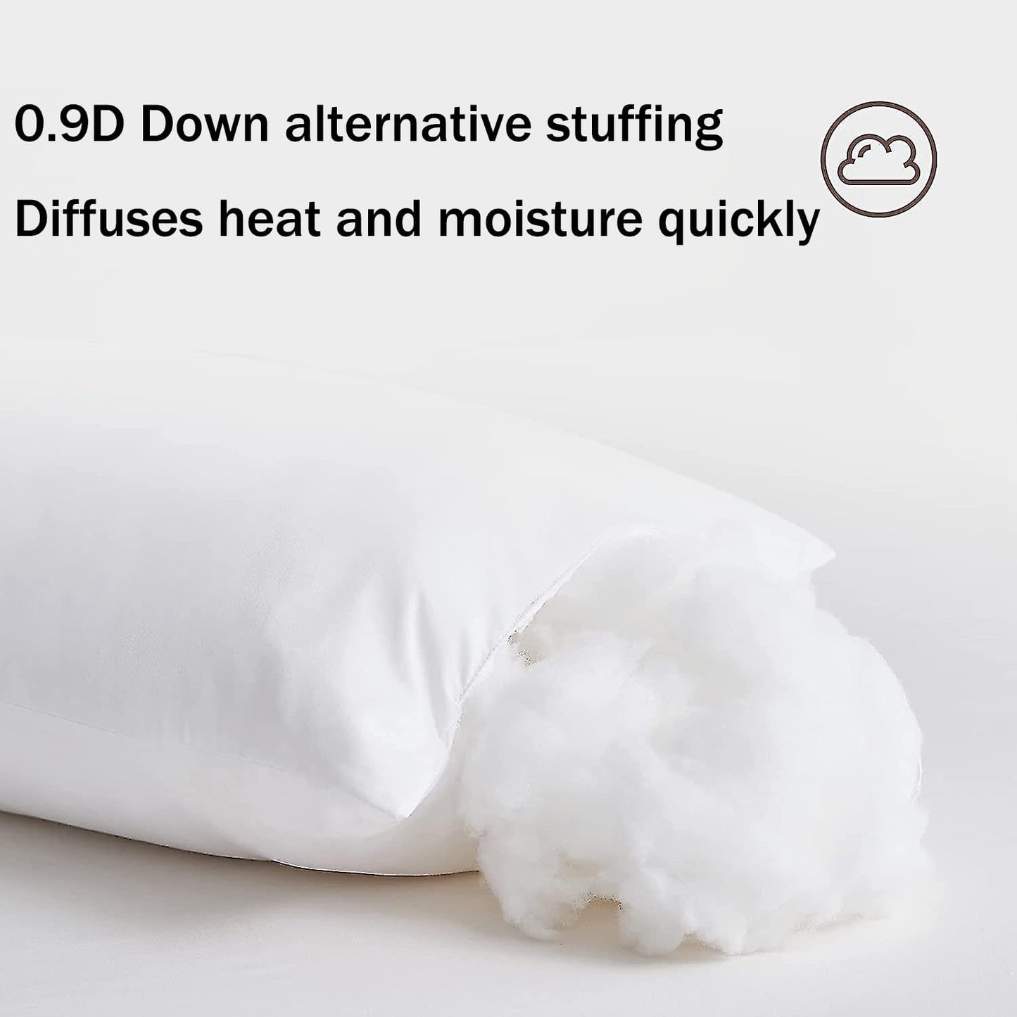 Hotel Collection Thick Bed Pillows Standard Size Set of 2 Soft Plush Fluffy Side Sleeper Pillow for Adults Back Sleeping High Loft Medium Firmness White 20x26 inches