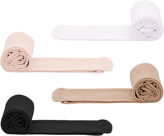 Zando 4 Pairs Tights for Girls Ultra Soft Velvet Dance Tights for Girls Ballet Gymnastics School Uniform 1-14 Years