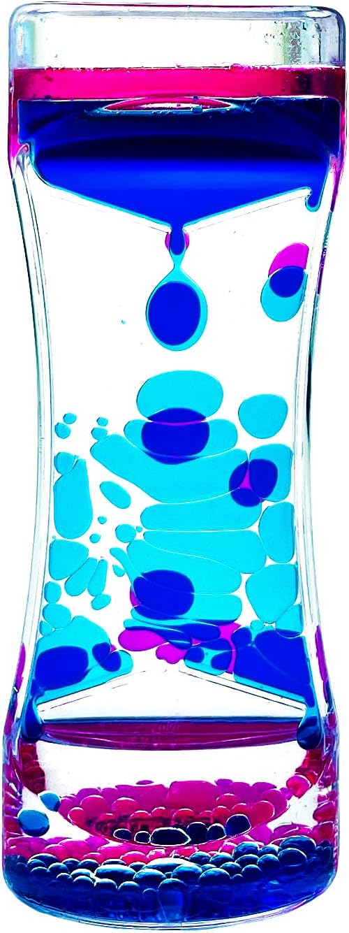 Liquid Motion Bubbler for Kids and Adults Pack of 1 Great Rainbow Series Liquid Bubbler Timer Sensory Fidget Relaxation Stress Relief and Anxiety Relief Relaxing Autism