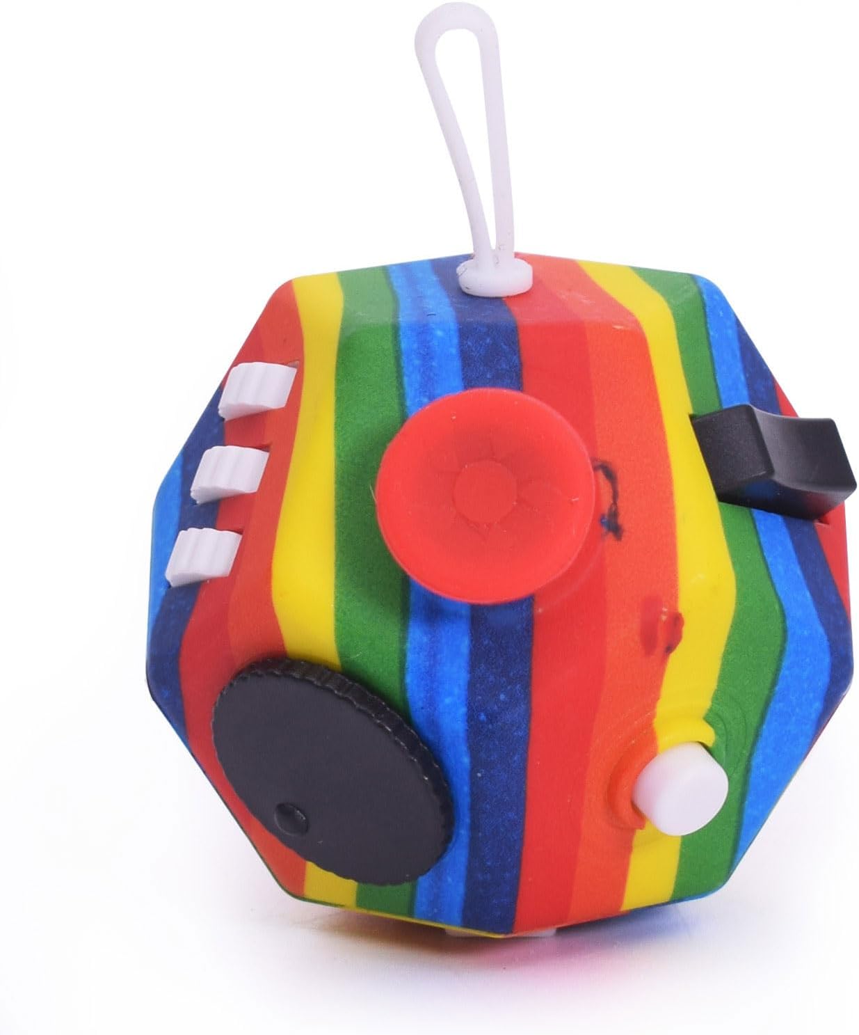 Small Fidget Toys,12 Sided Cube Toys for Kids Adults with Anxiety ADHD Autism and Relief Stress (Rainbow)