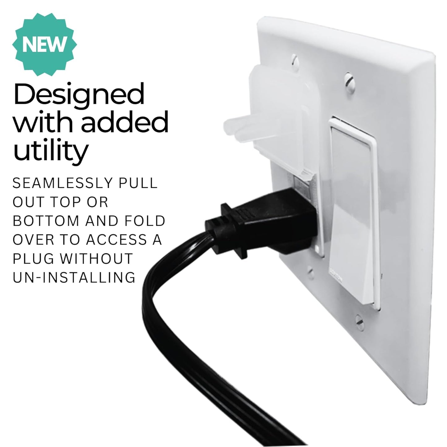 Clear Double Outlet Covers Baby Proofing (20 Pack, 40 Sockets) | Baby Proof Plug Covers for Electrical Outlets | Safe & Secure Baby Safety Products | Childproof Socket Covers Protect Toddlers & Babies