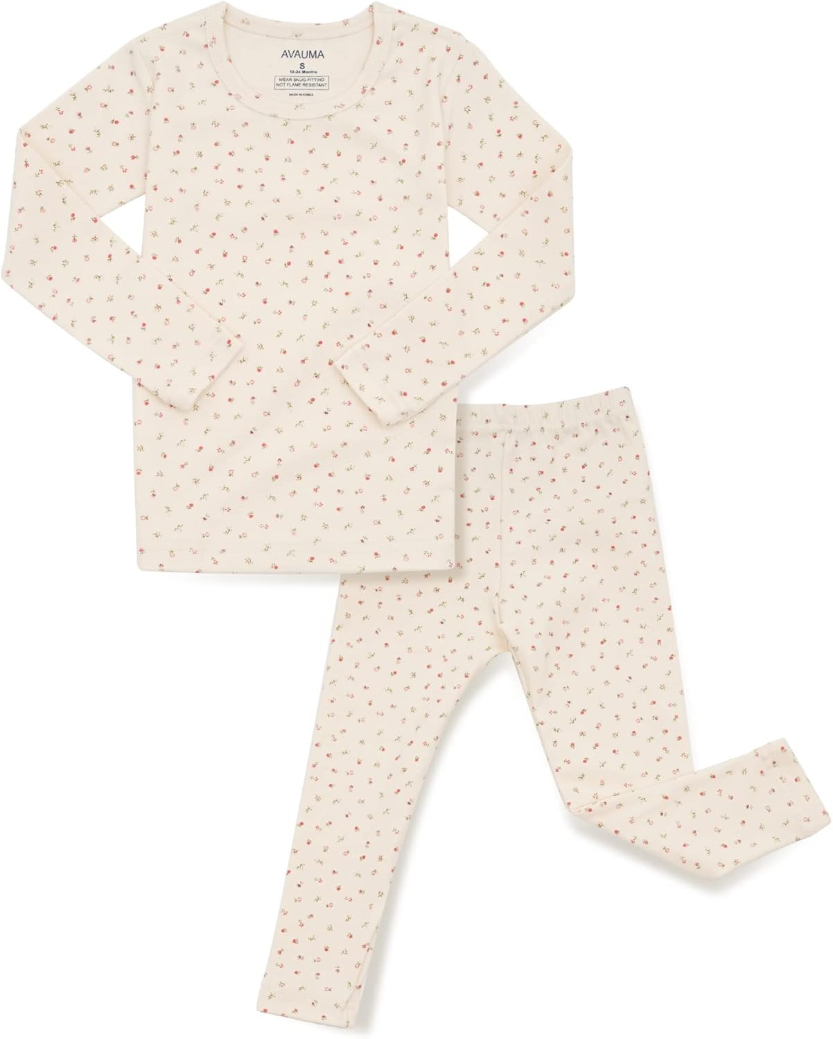 AVAUMA Baby Boys Girls Pajama Set 6M-7T Kids Cute Toddler Snug fit Pattern Design Pjs Cotton Sleepwear