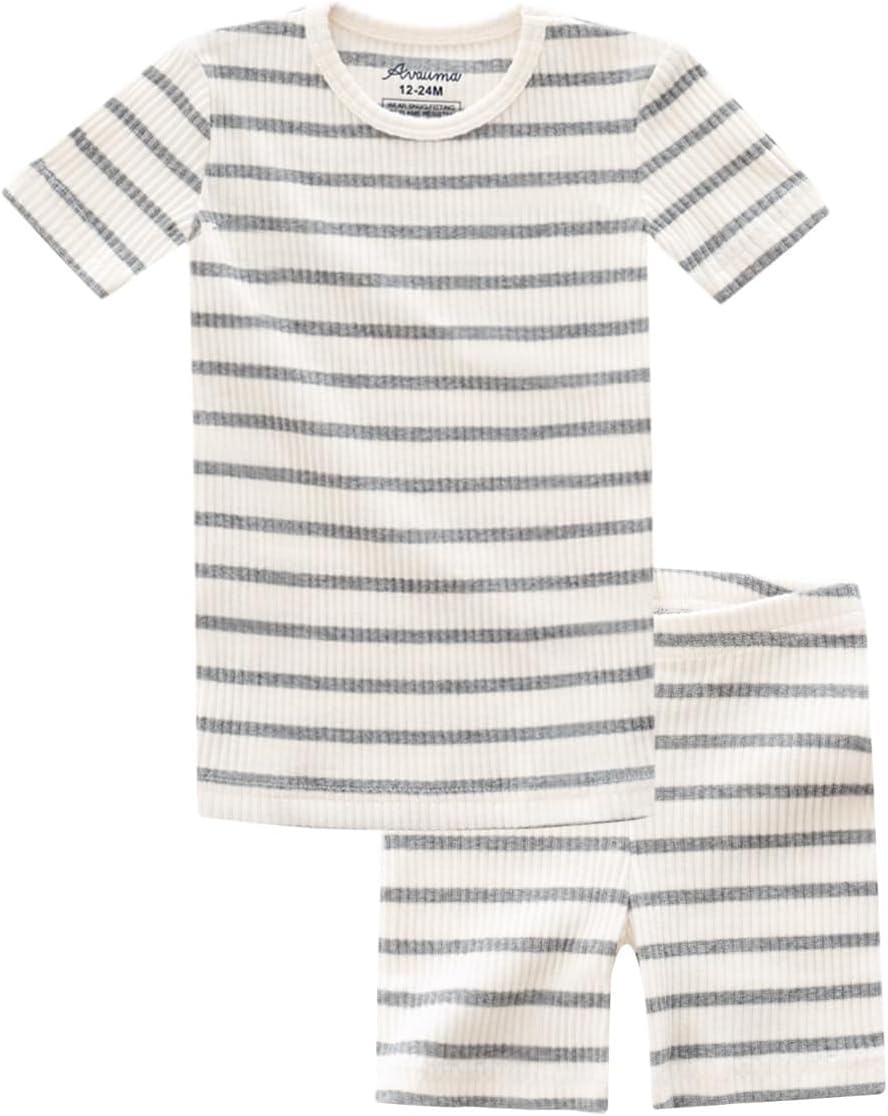 AVAUMA Baby Boys Girls Pajama Set 6M-7T Kids Cute Toddler Snug fit Pjs Cotton Sleepwear