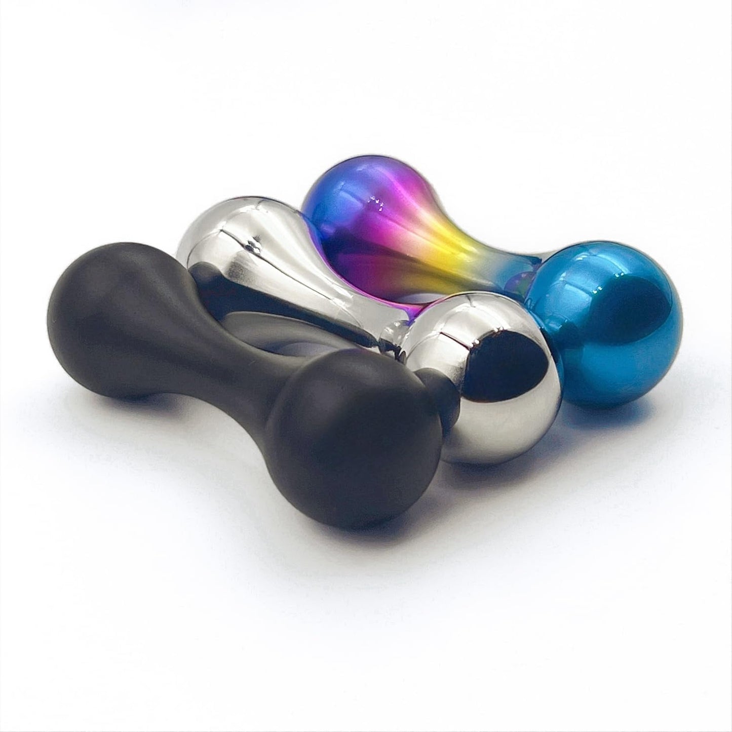 Knucklebone Skill Toys, Small Bone Toys, Made of Metal, Portable EDC Fingers Fidget Toys, Gifts for Skill Players (Titanium/Dazzling Colour)