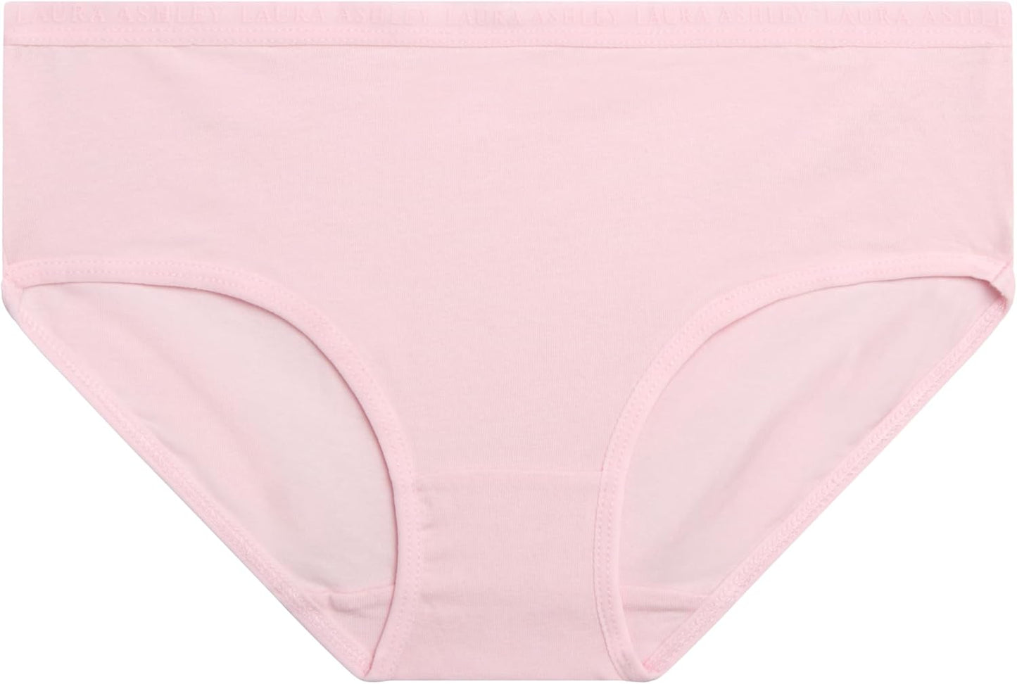 Laura Ashley Girls Underwear - 5 Pack Soft Stretch Breathable Panties for Girls - Lightweight Cotton Panties (Size: 4-12)