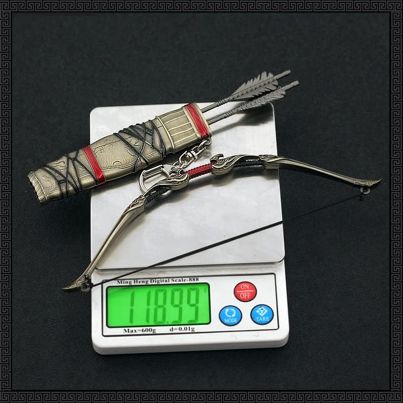 Superbuybox God of War Ragnarök Atreus Talon Bow and Arrow in Quiver Action Figures Game Toys Collection Keychain Gift Desk Decoration Backpack Pendant Gift