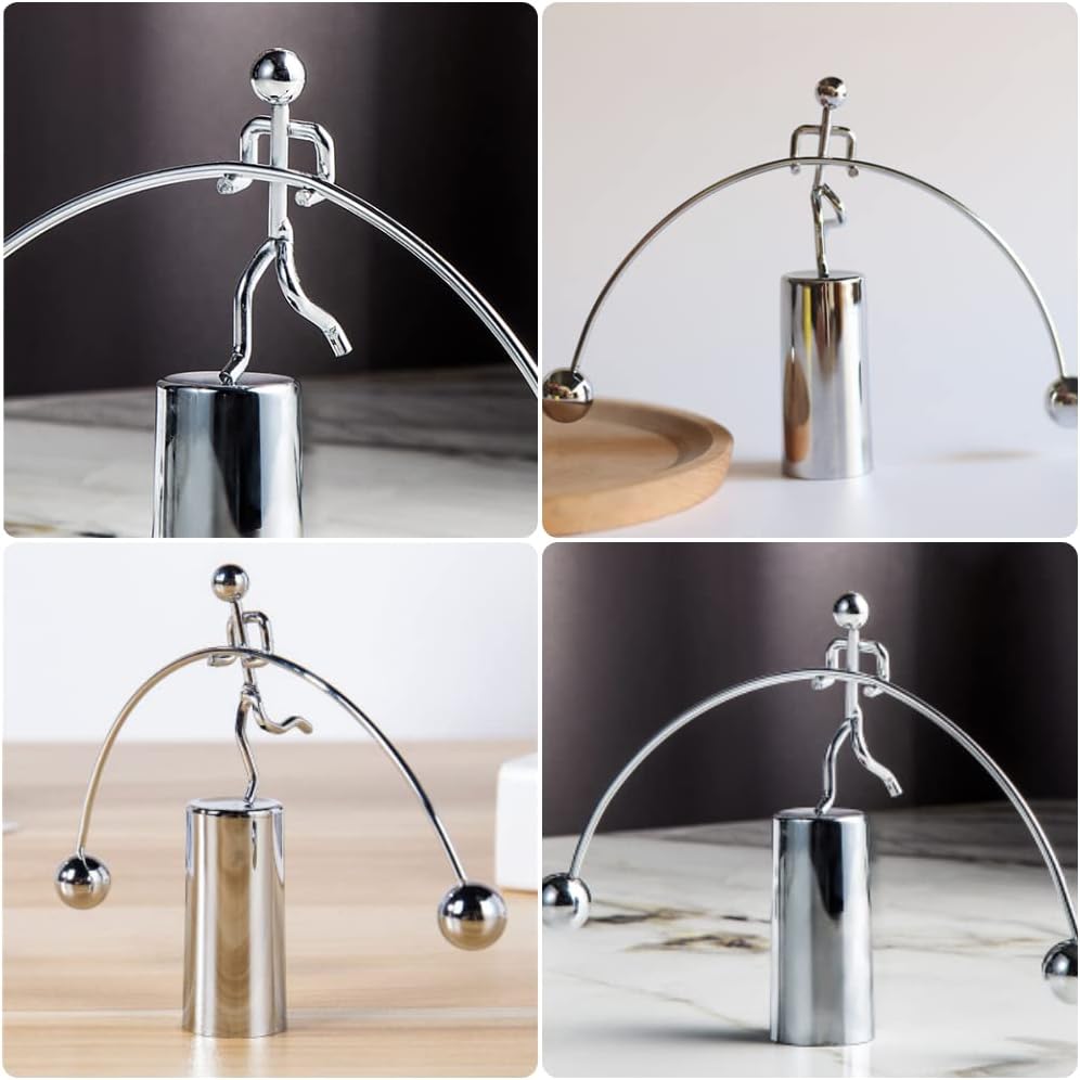Steel Balance Toy Kinetic Art Table Balancing Decorations Physics Toy Home Office Toys Kinetic Desk Toys FN11