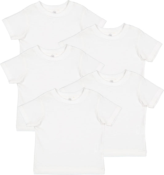 RABBIT SKINS, Infant Baby Fine Jersey Short Sleeve Tee 5 Pack