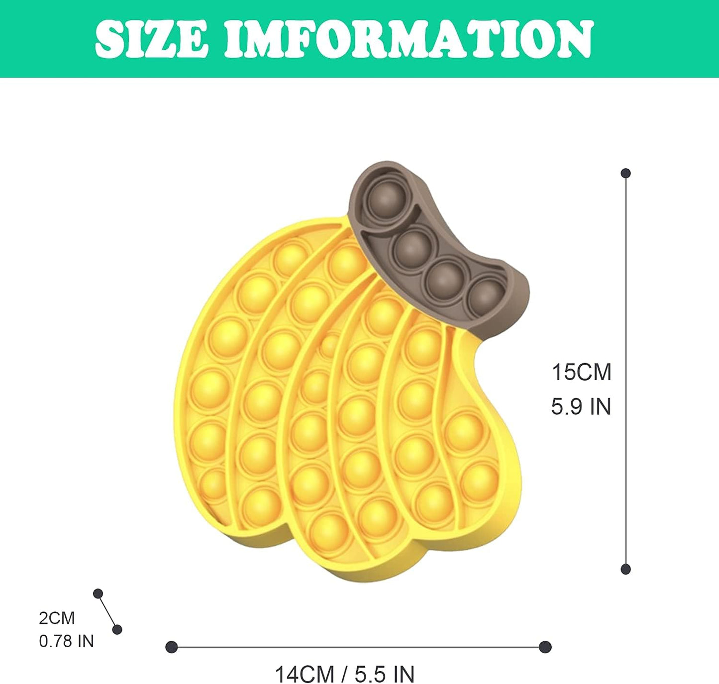 QETRABONE Fidget Sensory Bubble Stress Toy, Fidget Push Toy for Kids, Silicone Fidget Stress Toys for Autistic Children Adult Squeeze Toy Autism (Banana+Avocado+Watermelon)