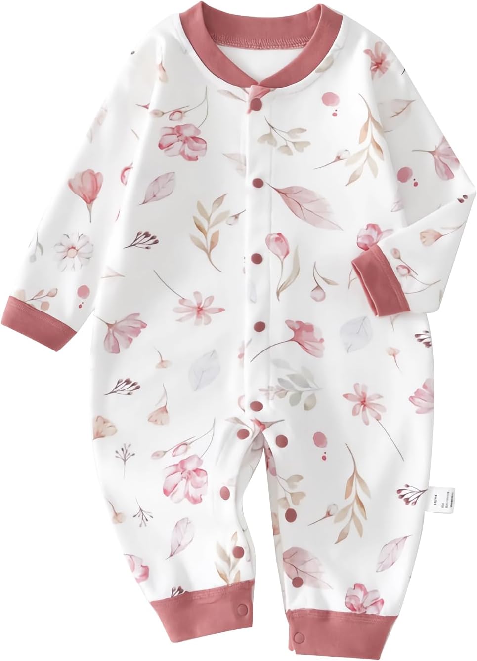 100% Organic Cotton Soft 3-24 Months Baby Romper Jumpsuits for Boys and Girls Unisex Long Sleeve