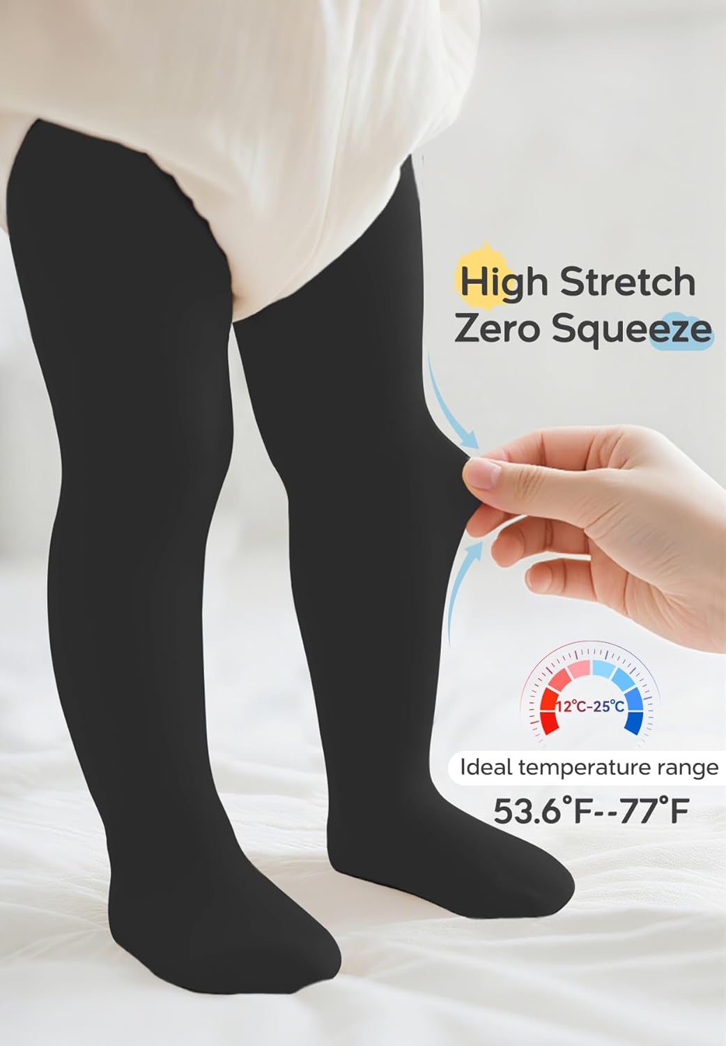 Ultra Soft Toddler Ballet Tights for Girls - Footed Dance Tights Colorful Baby Girls Leggings for Daily Party Halloween 1-6T