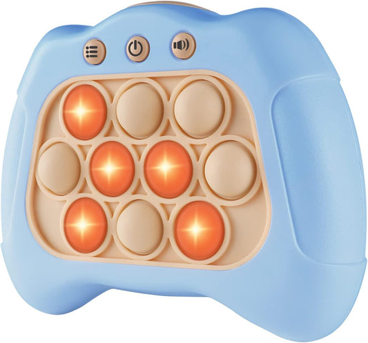 Pop The Target! Handheld Speed Pushing Game Machine: A Fun Multiplayer Game for Family. Fidget Game Toy for 6 7 8 9 10 11 12 Years Old Light Blue