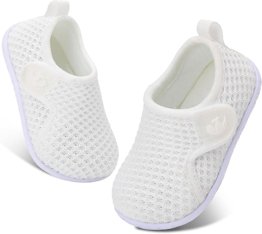 FEETCITY Baby Boys Girls First Walking Shoes Infant Sneakers Crib Shoes Breathable Lightweight Slip On Shoes