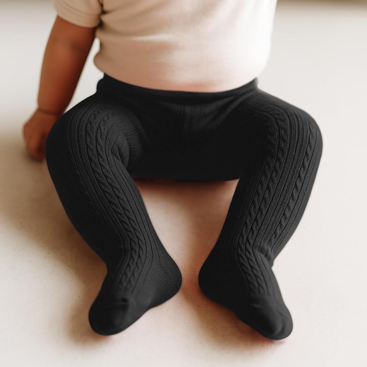 American Trends Baby Tights for Girls Cable Knit Cotton Leggings Newborn Pantyhose Soft Seamless Iinfant Stockings