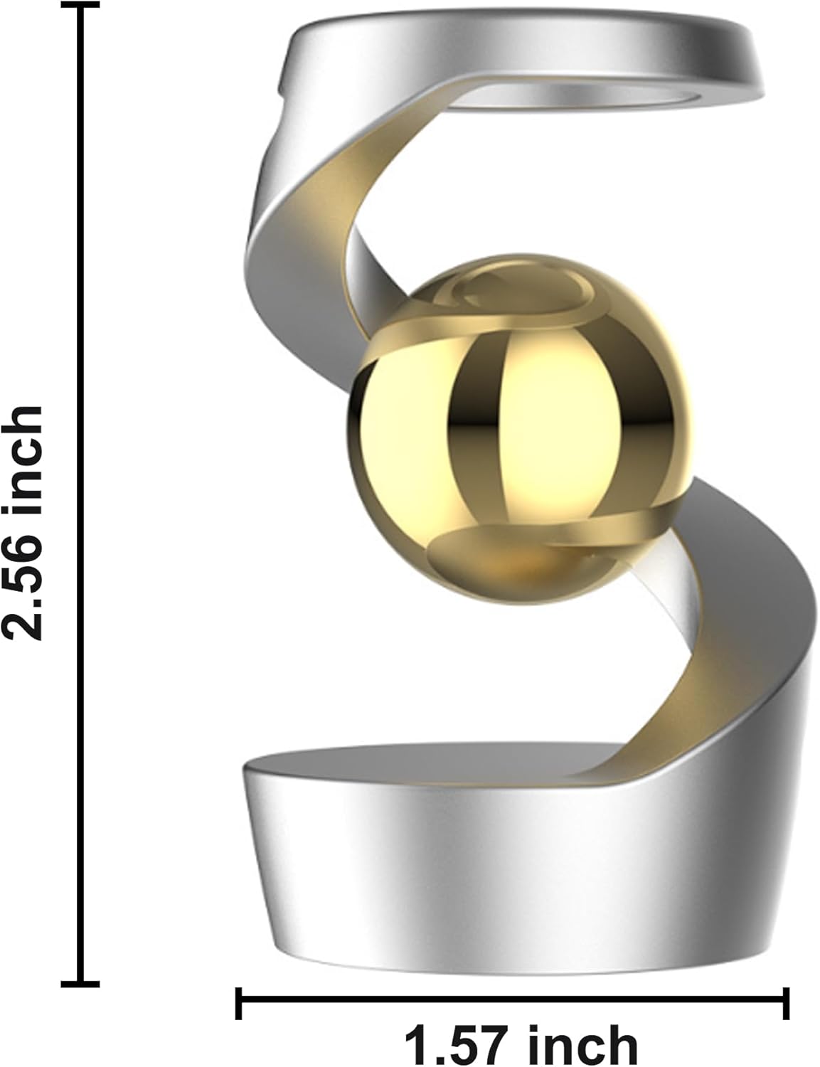 Fidget Toys for Adults, Metal Fidget Toys Desk Fidgets for Office for Adults, Quite Kids Fidget Toys for Anxiety and Stress (Silver Gold)