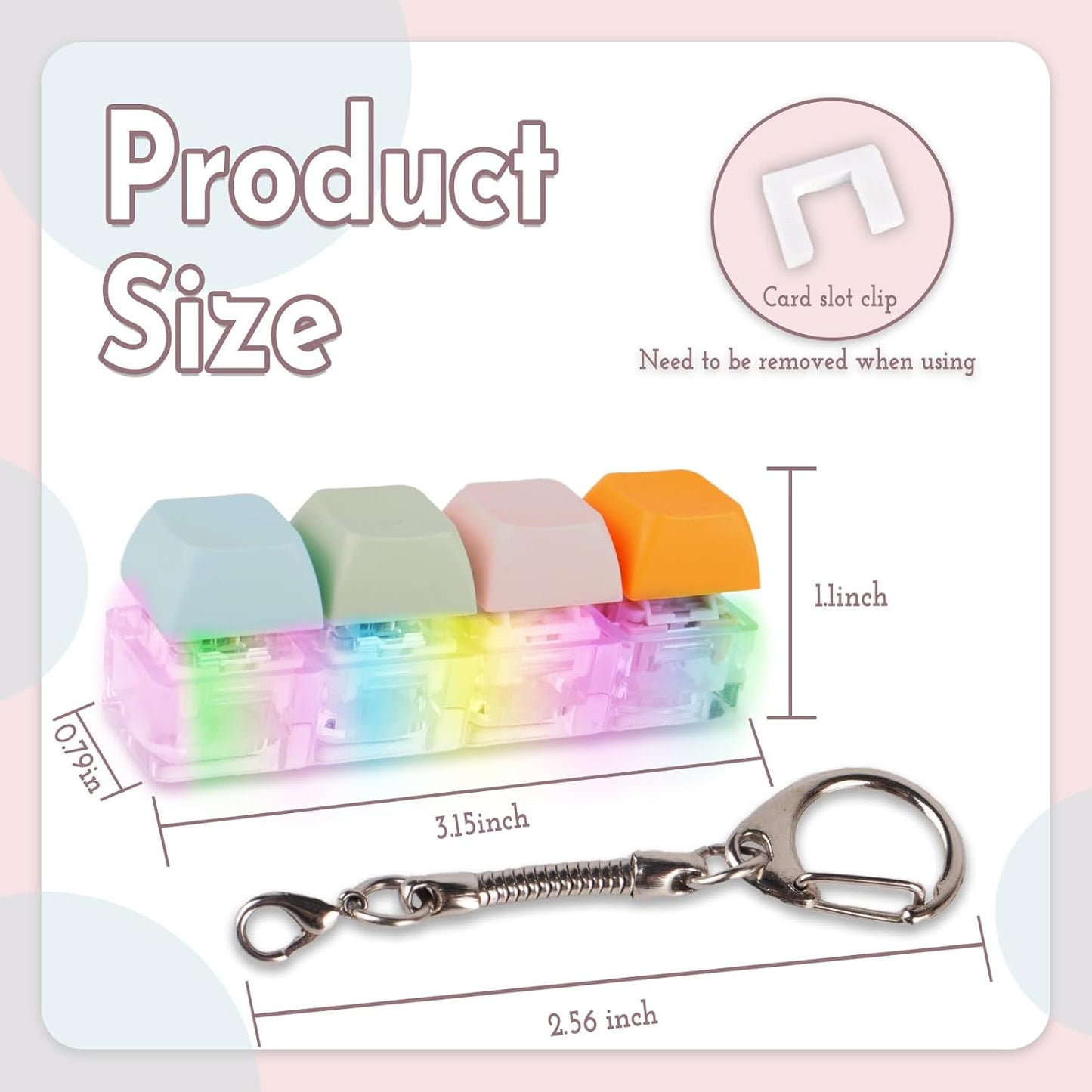 Byhoo Keyboard Fidget, 3 Types of Touch Fidget Keyboard, 3 Speed Colored Lights Keyboard Fidget Toy, Linear Keyboard Fidget Clicker, Keyboard Clicker Fidget to Relieve Stress