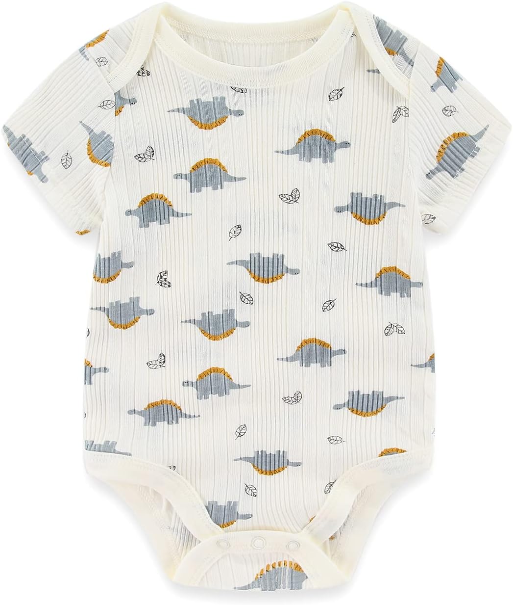 Newborn Baby Short Sleeve Bodysuit Cotton One-Piece Baby Clothes 5-Pack, 0-12 Months