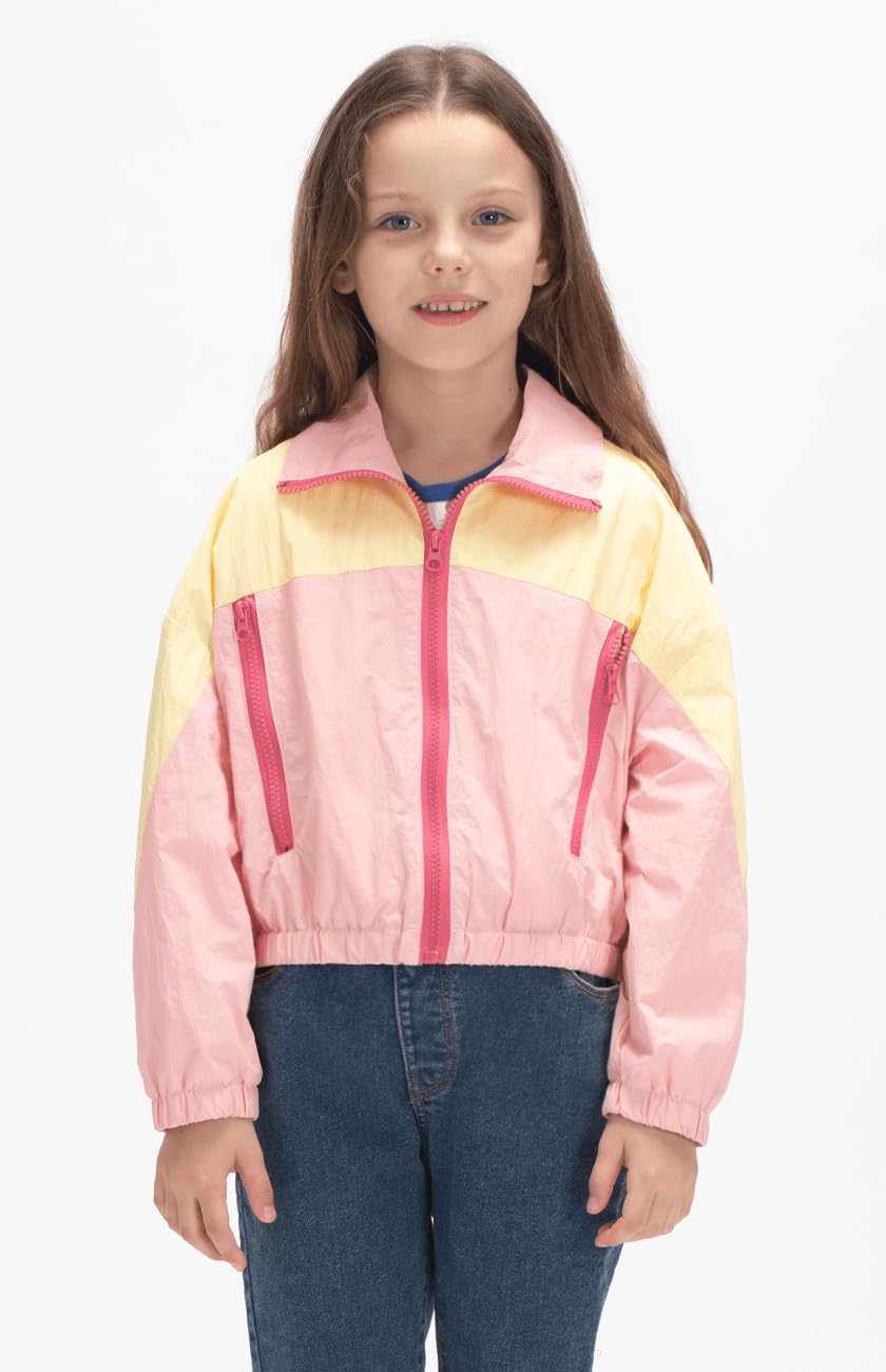 WELAKEN Lightweight Jacket for Girls Kids & Toddler II Girls' Print Water-Resistant Jacket