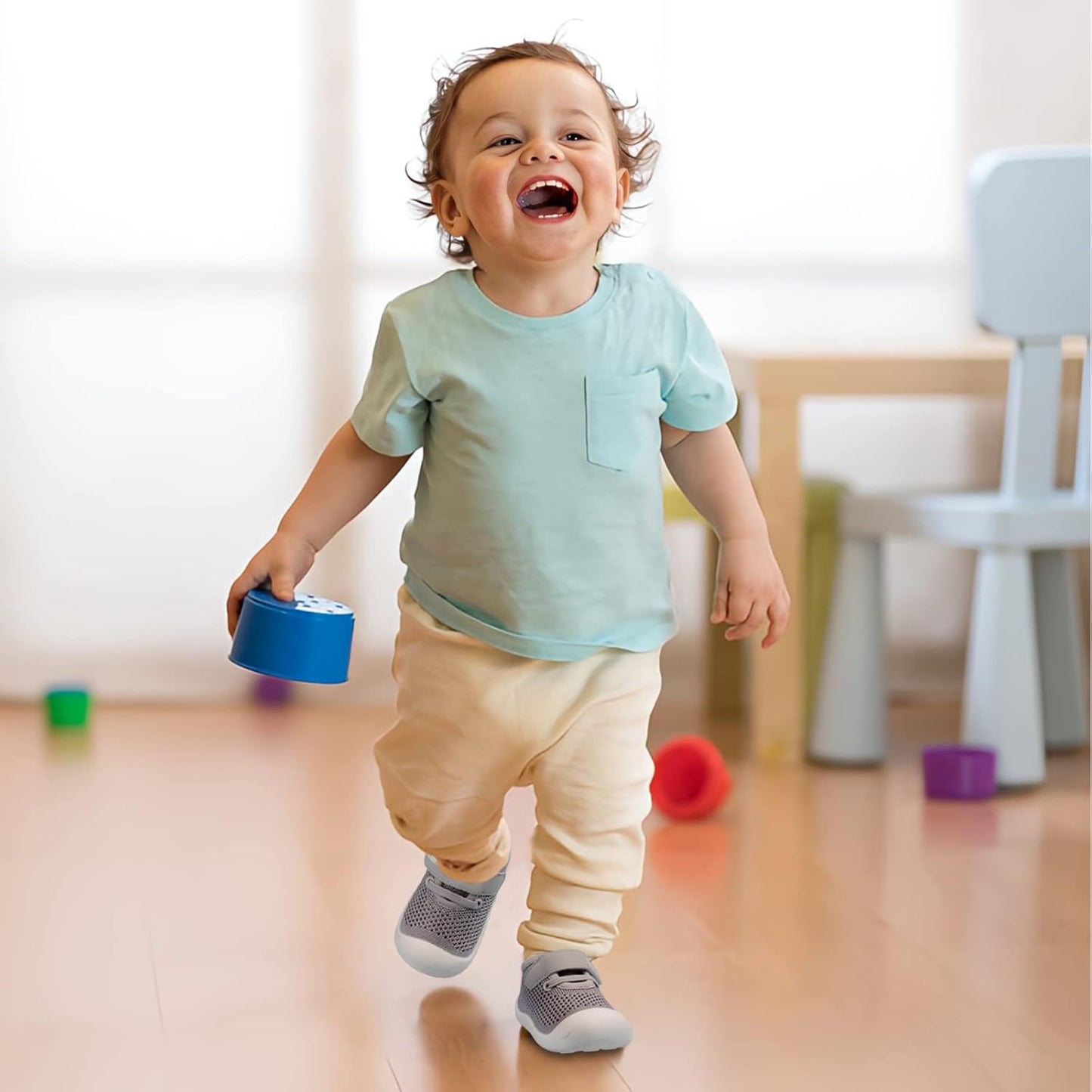 Charrost Toddler Baby Girl Boy First Walking Shoes Checkered Sneakers Sizes 3/4/5/6/7/8T. Soft, Cute,Flexible for First Walkers. Non-Slip, Slip On, Wide Toe Box Indoors Outdoors